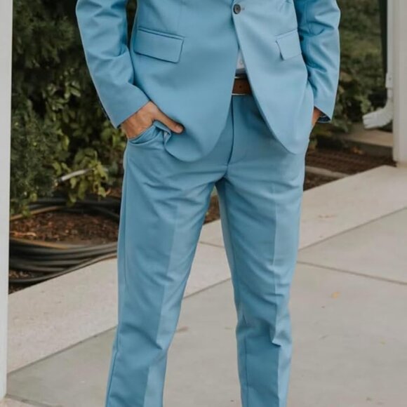 Elegant 3 Piece Slim Fit Beige Suit for Men - Perfect for Weddings & Events - Picture 8 of 8